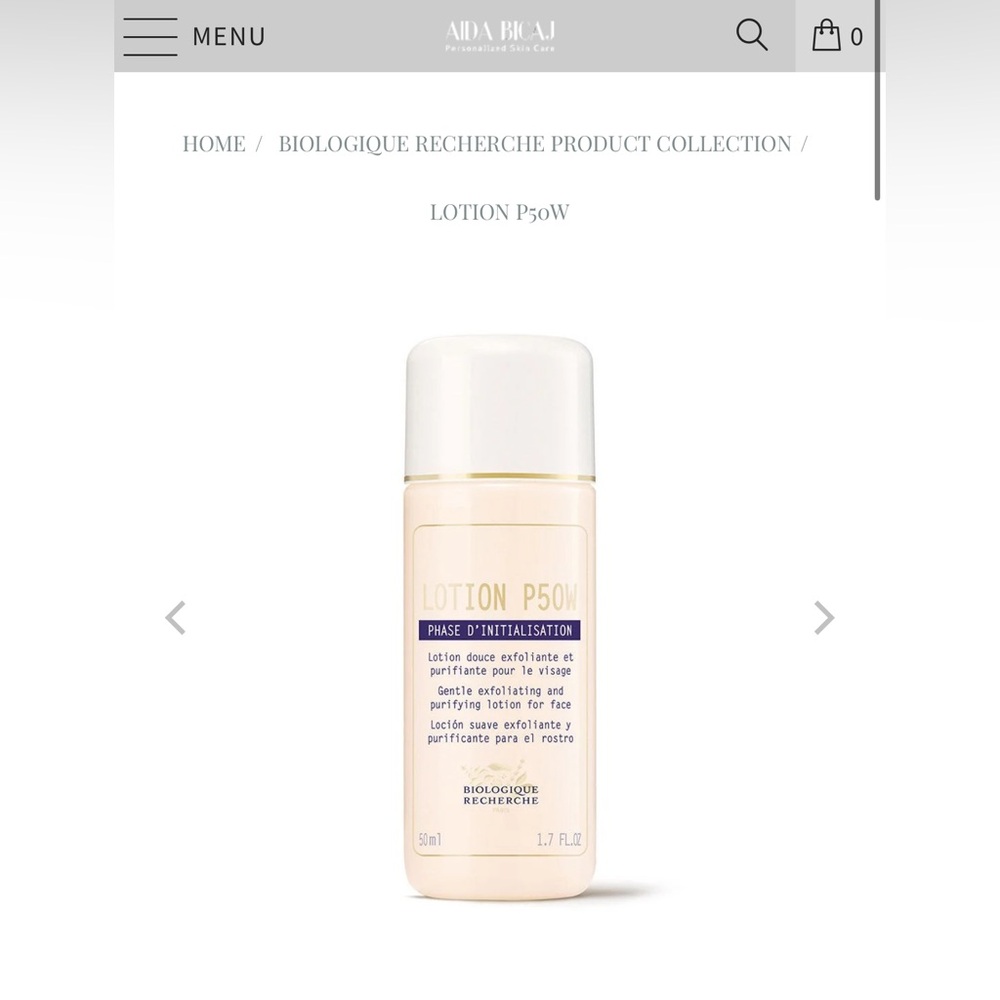 Biologique Reserche P50 W 1 ounce bottle. Perfect trial or travel size!